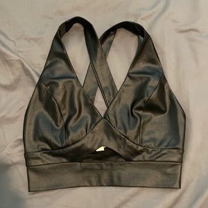 Hello Miss Black Pleather Top